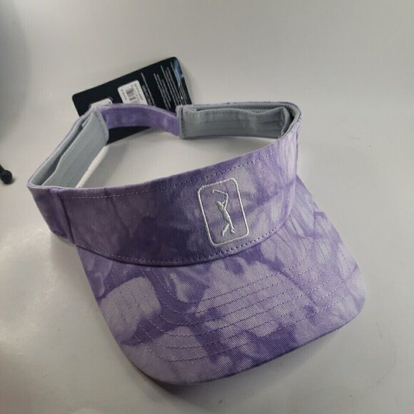 New PGA Tour Golf Ladies Tie-Dye Visor BAJA BLUE - Looks Purple Right! - Picture 1 of 4